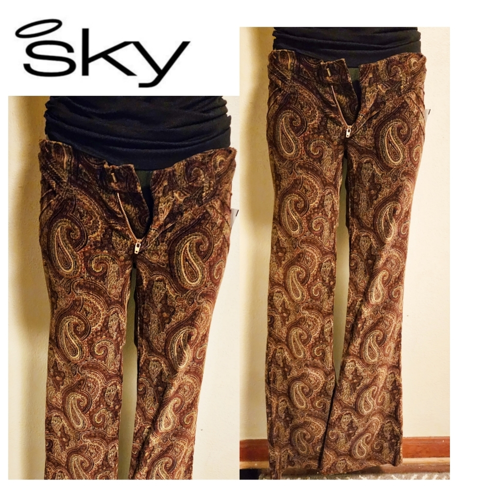 Sky Boho Corduroy flare pants.  Sz Sm